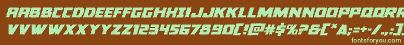 Colossusexpandital Font – Green Fonts on Brown Background