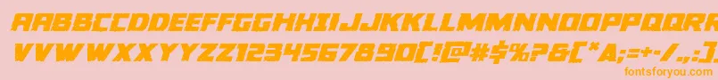 Colossusexpandital Font – Orange Fonts on Pink Background