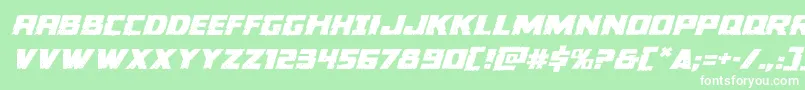 Colossusexpandital Font – White Fonts on Green Background