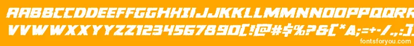 Colossusexpandital Font – White Fonts on Orange Background