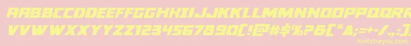 Colossusexpandital Font – Yellow Fonts on Pink Background