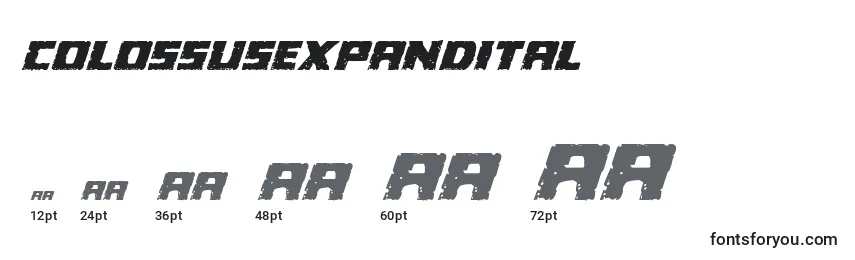 Colossusexpandital Font Sizes