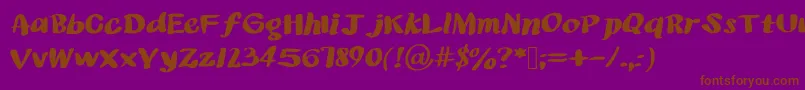 Pancakeslims Font – Brown Fonts on Purple Background