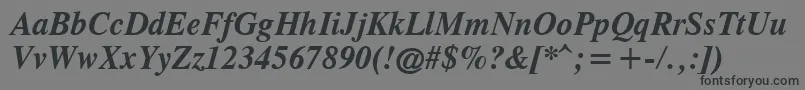 Шрифт Cgtr66x – чёрные шрифты на сером фоне