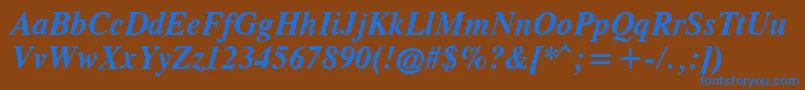 Cgtr66x Font – Blue Fonts on Brown Background