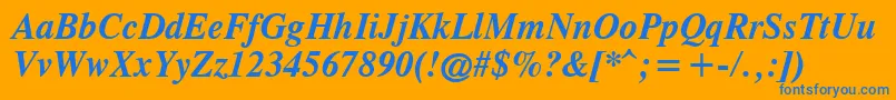 Cgtr66x Font – Blue Fonts on Orange Background