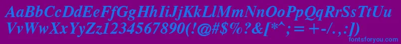 Cgtr66x Font – Blue Fonts on Purple Background