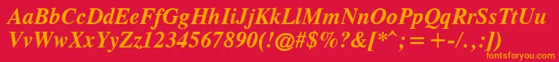 Cgtr66x Font – Orange Fonts on Red Background