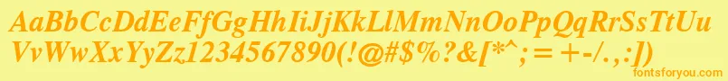 Cgtr66x Font – Orange Fonts on Yellow Background