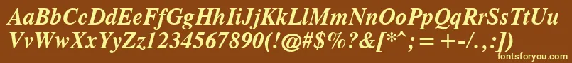 Cgtr66x-fontti – keltaiset fontit ruskealla taustalla