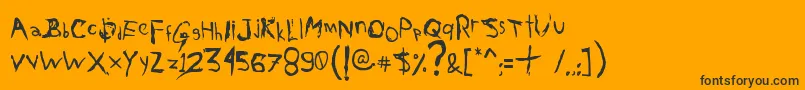AxelGilbyScranggler Font – Black Fonts on Orange Background