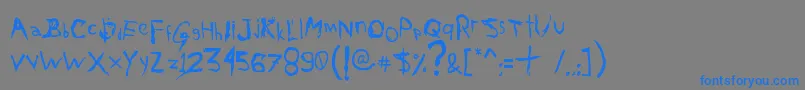 AxelGilbyScranggler Font – Blue Fonts on Gray Background