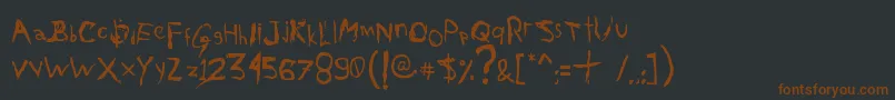 AxelGilbyScranggler Font – Brown Fonts on Black Background