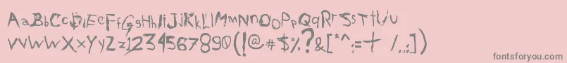 Police AxelGilbyScranggler – polices grises sur fond rose