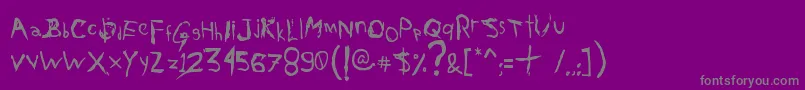 AxelGilbyScranggler Font – Gray Fonts on Purple Background