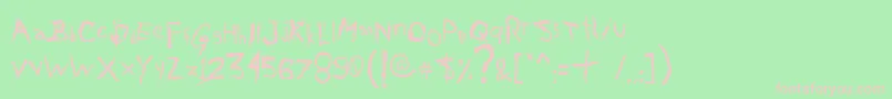 AxelGilbyScranggler Font – Pink Fonts on Green Background