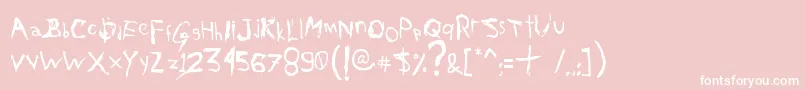 AxelGilbyScranggler Font – White Fonts on Pink Background