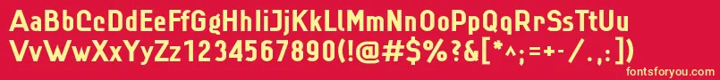 Linxbld Font – Yellow Fonts on Red Background