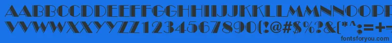 InviteEngravedSf Font – Black Fonts on Blue Background