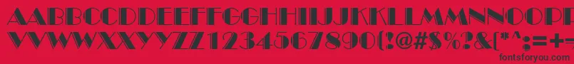 InviteEngravedSf Font – Black Fonts on Red Background