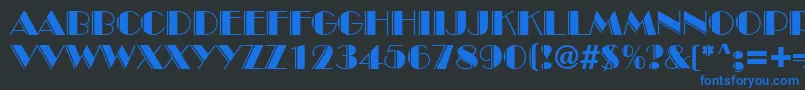 InviteEngravedSf Font – Blue Fonts on Black Background