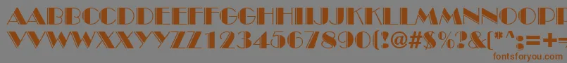 InviteEngravedSf Font – Brown Fonts on Gray Background