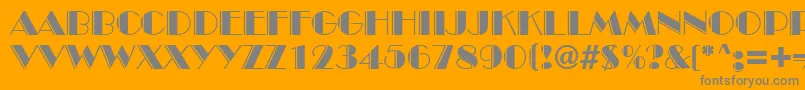 InviteEngravedSf Font – Gray Fonts on Orange Background