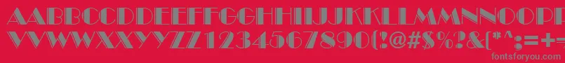 InviteEngravedSf Font – Gray Fonts on Red Background