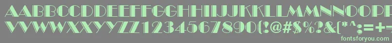 InviteEngravedSf Font – Green Fonts on Gray Background