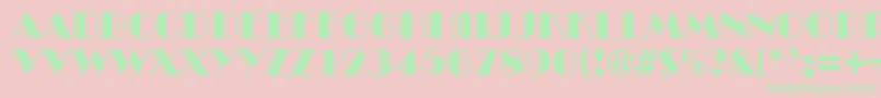 InviteEngravedSf Font – Green Fonts on Pink Background