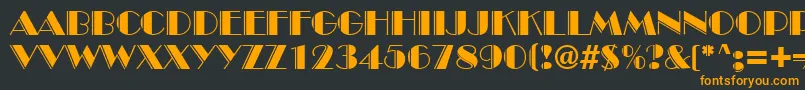 InviteEngravedSf Font – Orange Fonts on Black Background
