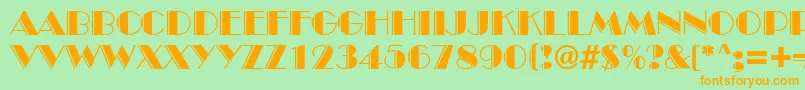 InviteEngravedSf Font – Orange Fonts on Green Background