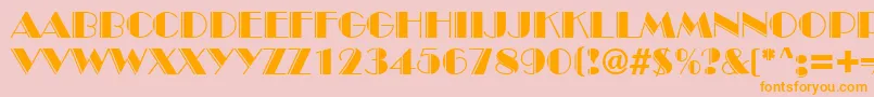 InviteEngravedSf Font – Orange Fonts on Pink Background