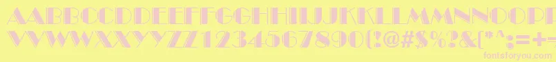 InviteEngravedSf Font – Pink Fonts on Yellow Background