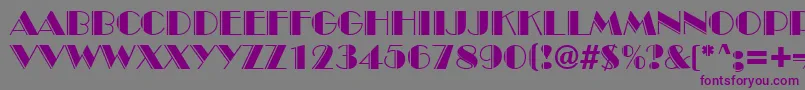 InviteEngravedSf Font – Purple Fonts on Gray Background