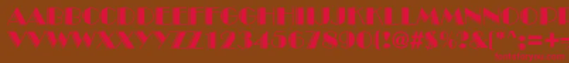 InviteEngravedSf Font – Red Fonts on Brown Background
