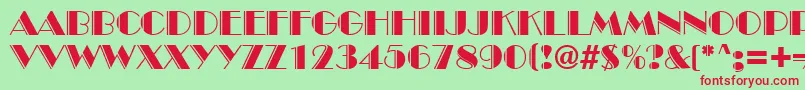 InviteEngravedSf Font – Red Fonts on Green Background