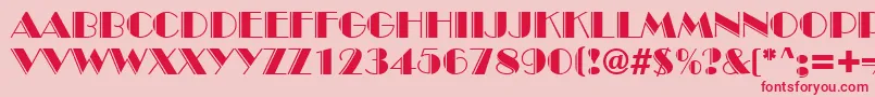 InviteEngravedSf Font – Red Fonts on Pink Background