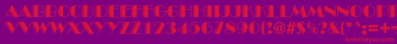 InviteEngravedSf Font – Red Fonts on Purple Background