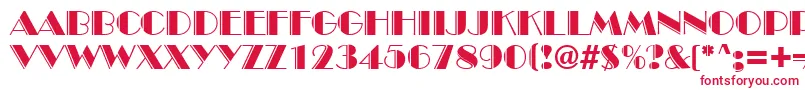 InviteEngravedSf-Schriftart – Rote Schriften auf weißem Hintergrund
