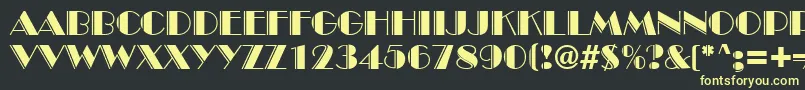InviteEngravedSf Font – Yellow Fonts on Black Background