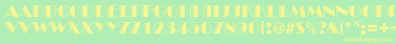 InviteEngravedSf Font – Yellow Fonts on Green Background
