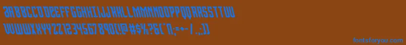 Viceroyleft Font – Blue Fonts on Brown Background