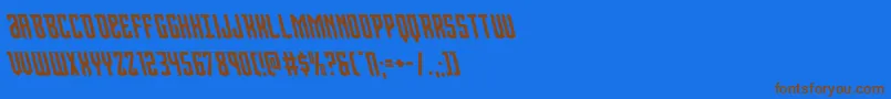 Viceroyleft Font – Brown Fonts on Blue Background