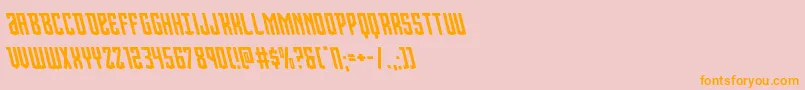 Viceroyleft Font – Orange Fonts on Pink Background