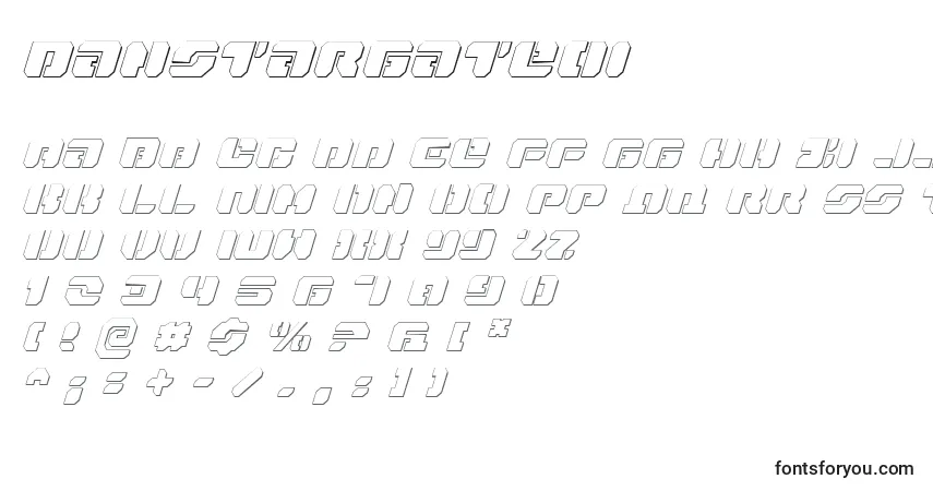 Czcionka Danstargateoi – alfabet, cyfry, specjalne znaki