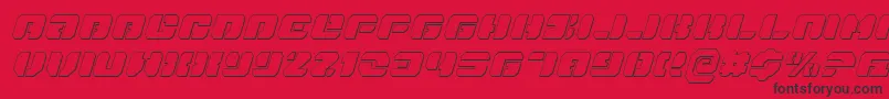 Danstargateoi Font – Black Fonts on Red Background