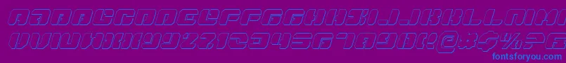 Danstargateoi Font – Blue Fonts on Purple Background