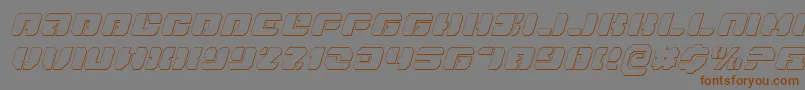 Danstargateoi Font – Brown Fonts on Gray Background