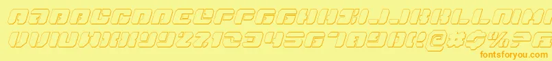 Danstargateoi Font – Orange Fonts on Yellow Background